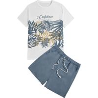 Conjuntos de Primavera para Hombre de Buena Calidad, Camisetas y Pantalones Cortos de Secado Rápido, Transpirables, Estilo Vintage, Bloques de Color, Tejido Satinado, Venta al Por Mayor