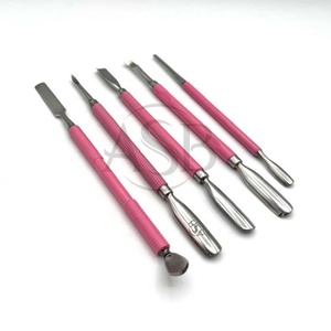 ASB Instruments Repousse-cuticules double extrémité en acier inoxydable de qualité supérieure, réutilisable, pour manucure et élimination des callosités des ongles - Product Image 2