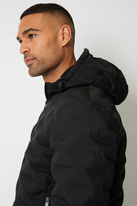New Style Custom Logo Male Black Tall Hooded High Shine Puffer <b>Men's</b> <b>Jackets</b> Quilted Winter Outdoor <b>Jacket</b> Down Puffer <b>Jacket</b> - Product Image 4
