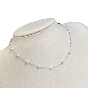 Collier en perles d'eau douce naturelles de 4-5 mm pour femmes, style simple, chaîne bébé, pendentif carré, petit bijou en perles - Product Image 5