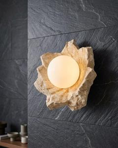 Modern Floral Stone Wall Lamp <b>Sconce</b> Recessed Indoor <b>Light</b> for Bedroom Living Room Hotel Birthday Baptism - Product Image 1