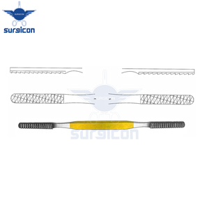 Râpes nasales Fomon 20,5 cm / 8 pouces droites avec inserts en carbure de tungstène TC 40 x 7 mm Fig. 3/4 pour une mise en forme précise des os nasaux - Product Image 3