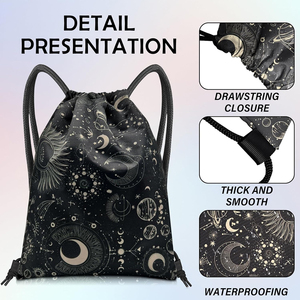 Sac à dos à cordon de serrage multicolore en polyester, sac de sport réglable avec espace pour logo, meilleur prix, fournitures OEM en gros - Product Image 6