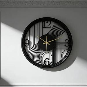 Decorative Floral <b>Design</b> <b>Wall</b> <b>Clock</b> Living Room Bedroom <b>Wall</b> Mount Metal And Wood Framed <b>Clock</b> Gift Ideas Home Decor Things - Product Image 2