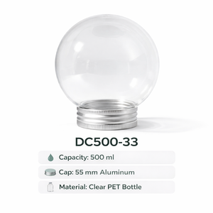 500ml PET DC500-33 for Clear Plastic <b>Bottle</b> for Beverages for <b>Smoothies</b> Juice Tea Soda - Product Image 2