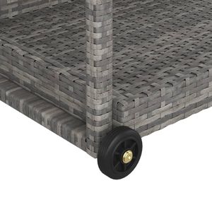 ตะกร้าหวายโพลีสีเทา39.4 "x 17.7" x 32.7 "หมู่เกาะในครัวและเกวียน - Product Image 5