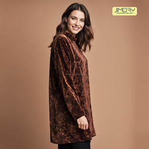 เสื้อถักกำมะหยี่ออกแบบได้ตามต้องการของผู้หญิงลายมินิมอลลิสต์มีซิปปิดกระดุมตกแต่งสำหรับฤดูหนาวทางการลำลองขายส่ง - Product Image 5