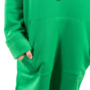 Vestido con Capucha Extra Grande para Mujer, Bordado, Minimalista, 100% Algodón, Sudadera Informal con Capucha, OEM ODM - Product Image 6