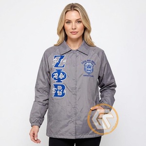 Chaqueta de Mujer de Alta Calidad 100% Poliéster, Ropa de la Hermandad Zeta Phi Beta, Forro de Seda Transpirable para Invierno y Otoño - Product Image 3