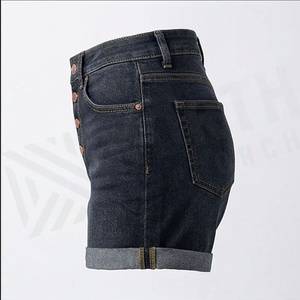 Shorts de mezclilla mini de tiro bajo para mujer, con lavado ácido, cremalleras y diseño de tanga, color personalizado, premium, de verano, a la moda, estilo urbano. - Product Image 3