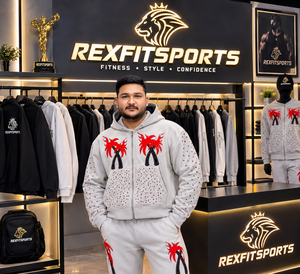 Custom <b>Men</b> <b>Zip</b> <b>Up</b> Hoodie Set Streetwear Tracksuit <b>Fleece</b> Sweatpants Matching Hoodie Set Casual Sportswear Manufacturer - Product Image 1