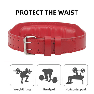 Ceinture de musculation en cuir ergonomique avec soutien lombaire rembourré pour la musculation, le fitness et l'entraînement – Vente en gros - Product Image 6