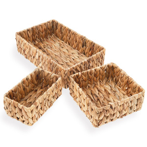 Handicraft water hyacinth dry food <b>storage</b> containers sustainable <b>units</b> closet <b>storage</b> organization - Product Image 1
