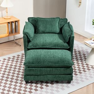 Divano Oversize 55.32*39.76 per Interni, Pouf Portatile in Bouclé, Letto Singolo con Seduta Più Larga, Cuscino Doppio Profondo e Robusto per Soggiorno - Product Image 5