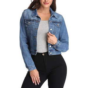 <b>Women</b> Denim Jacket Longline Stylish Casual Fashion <b>Coat</b> Modern Streetwear Outerwear OEM Manufacturer - Product Image 4