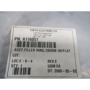 TEL A116051 ASSY FILLER RING 200MM, REV E, TOKYO - Équipements et pièces semi-conducteurs d'occasion fiables à l'échelle mondiale - Product Image 4