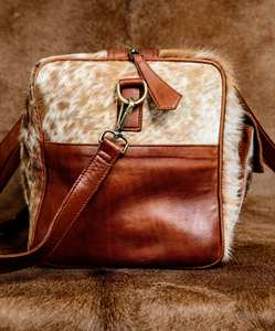 Sac de voyage vintage en cuir véritable, léger, grande capacité, fait main, pour week-end, nuitée, bagage à main LHODB-0155 - Product Image 4