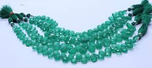 Cuentas de ónix verde natural facetadas en forma de pera de 5x7 mm, cuentas sueltas de ónix verde, cuentas de ónix verde para la fabricación de joyería. - Product Image 3