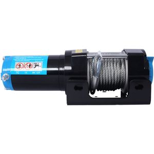 Treuil électrique 12 V 3500 LBS pour VTT/UTV avec câble en acier et télécommande sans fil, rouleau de guidage inclus - Product Image 4