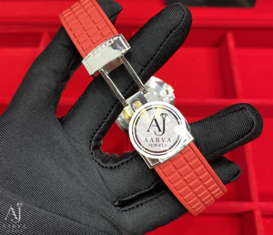 Montre de luxe à quartz avec bracelet en acier inoxydable, cadran en cristal saphir et accents en moissanite pour affichage analogique, boîte incluse - Product Image 5