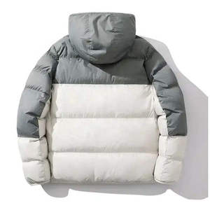 Men Lightweight Hooded Bubble Jacket <b>Quilted</b> Waterproof Breathable Warm Casual <b>Winter</b> Full Zip Comfortable Regular Fit Outdoor - Product Image 2