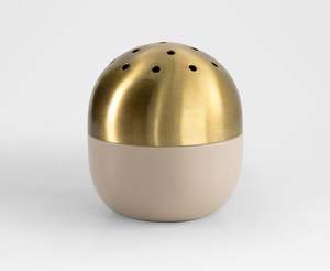 Quemador de incienso árabe Bakhoor, Mabkhara de mármol, quemador de incienso Oud con tapa perforada dorada, soporte de incienso tradicional de Oriente Medio - Product Image 5