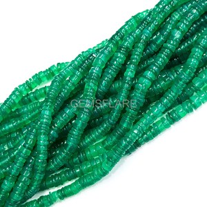Natural Green Onyx Heishi <b>Beads</b> Smooth Green Onyx <b>Beads</b> 5-6MM Green Onyx Flat Disc <b>Beads</b> Green Gemstone <b>Beads</b> For Jewelry Making - Product Image 6