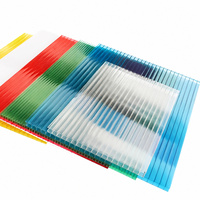 Panneau de polycarbonate ondulé Twinwall, plaque de toiture en polycarbonate de 10 mm résistante aux chocs pour garages