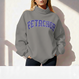 Sweat-shirt oversize à col montant pour femme, mode hiver, décontracté et ample - Product Image 4