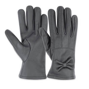 Black Genuine Leather Winter <b>Gloves</b> <b>Long</b> Wrist Touchscreen Breathable Warm Driving <b>Gloves</b> for Women - Product Image 1