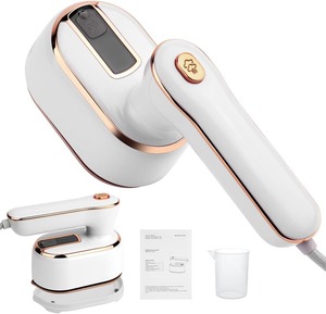 Plancha de Vapor Portátil Mini de 1000W, Vaporizador de Mano para Viaje, Blanco con Detalles en Oro Rosa, Calentamiento Rápido - Product Image 6
