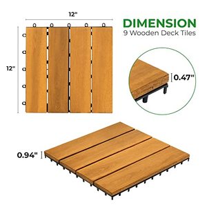 Nuevo artículo popular, azulejos de acento de madera maciza de, diseño moderno, balcón clásico, decoración de suelo para exteriores, antideslizante, antibacteriano - Product Image 2