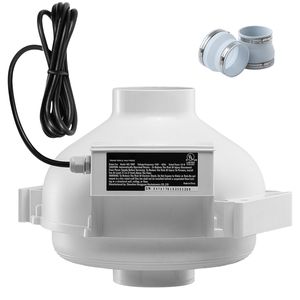 Sistema di Ventilazione Silenzioso per Mitigazione Radon 190 CFM, Ventilatore Radon Impermeabile da 4-4,5 Pollici con Telecomando Elettrico, 2 Accoppiatori Inclusi - Product Image 1