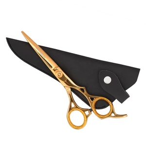 Ensemble de ciseaux de barbier professionnels en acier inoxydable de 6,5 pouces, lames de coupe et d'éclaircissage, poignée moyenne pour droitiers, pour la coupe de cheveux - Product Image 3