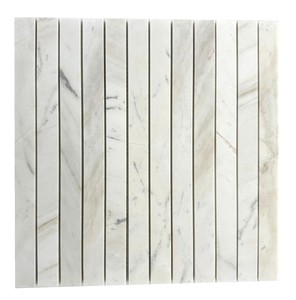 Mosaico de Mármol Blanco Lechoso con Patrón Cuadrado, Pulido, 8mm de Grosor, Resistente al Agua, Ecológico, 5 Años de Garantía, Interior Moderno - Product Image 3