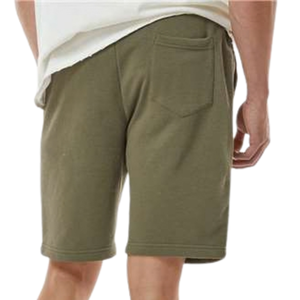 Custom <b>Men's</b> Olive Green Plain <b>Shorts</b> <b>Elastic</b> <b>Waist</b> Drawstring Side Pockets Back Patch Pocket Casual Daily Wear Wholesale <b>Shorts</b> - Product Image 3