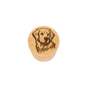 Handcrafted Solid Wood Pet Cremation Urn With Blue Resin Paw Print Inlay <b>Memorial</b> <b>Keepsake</b> <b>Box</b> For Dog And Cat Ashes Funeral - Product Image 3
