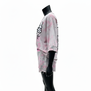 Ensemble T-shirt et short pour femme en coton et polyester de qualité supérieure, tissu French Terry 260 GSM, tie-dye, logo personnalisé imprimé à l'écran, ensembles pour femmes - Product Image 4