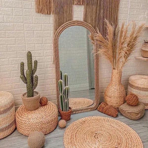 Alfombra de Jacinto de Agua Tejida de Colores Mezclados – Tapete Decorativo Natural para Suelo en Estilo Vintage y Bohemio Escandinavo - Product Image 4