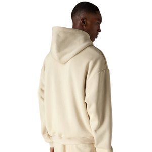 Ensemble sweat à capuche zippé et pantalon de jogging en tricot contrastant pour homme – Tenue décontractée en coton style streetwear beige - Product Image 5