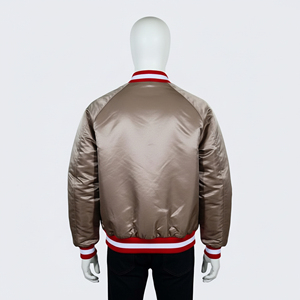 Blouson Bomber en Laine Crochetée Imperméable et Respirant de Haute Qualité pour Homme, Style Sportif Universitaire avec Broderie Frontale, Hiver, Grande Taille - Product Image 2