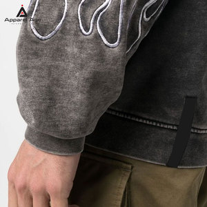 เสื้อฮู้ดดี้ผู้ชายแบบย้อมสีเอซิด ดีไซน์ใหม่ ขายดีที่สุด ราคาถูก ขายส่ง MOQ ต่ำ สำหรับขายออนไลน์ - Product Image 6