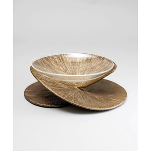 High Grade Gold Plated And White Color Powder Coated Premium Quality Metal Home Food Serving Luxury Bowls Kitchenware Supplies - Product Image 2