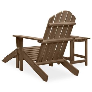Sedia Adirondack in legno massello di abete e tavolo Set mobili da giardino marrone - Product Image 4