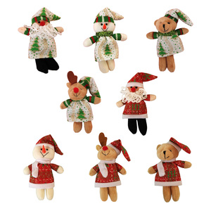 Llavero de Peluche de Algodón con Diseño Navideño de Papá Noel, Muñeco de Nieve y Árbol de Navidad, Regalo de Navidad 2025, 12 cm - Product Image 6