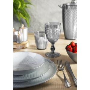 Set di 6 calici Excelsa in plastica argentata con taglio a diamante, 8,5x8,5x18 cm, per bevande - Product Image 2