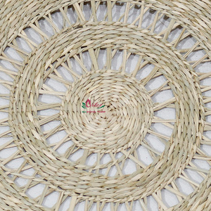Artex Dong Thap Factory seagrass handicrafts vietnam handmade water hyacinth handicrafts <b>round</b> <b>placemats</b> wholesale - Product Image 3