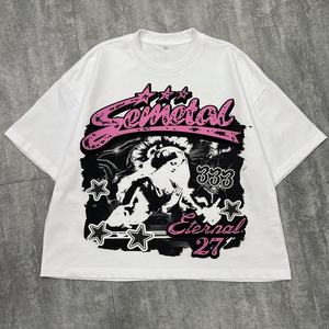 Camisetas YITE con Logotipo Personalizado, 100% Algodón, Cuello Redondo, Corte Cuadrado, Hombros Caídos, Estilo Urbano para Hombre, Color Sólido, Largo Regular, Talla Grande - Product Image 6