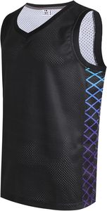 Maillots de basket-ball pour hommes, maillots de sport en mesh, chemises de sport unies, uniformes d'équipe performants - Product Image 4