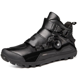 Professional Motorbike <b>Boots</b> Genuine Leather Riding Shoes Racing Touring Unisex Waterproof Breathable Durable Polyester Comfort - Product Image 3